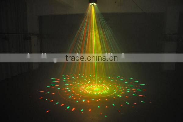 3 IN 1 rgb led + white strobe+ 8 patterns mini laser party light