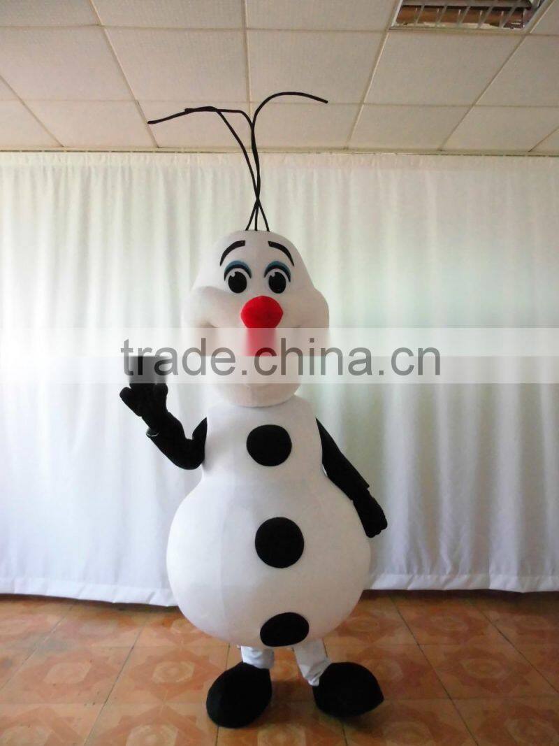 Hola adult bumble snowman costume/mascot costume/costume