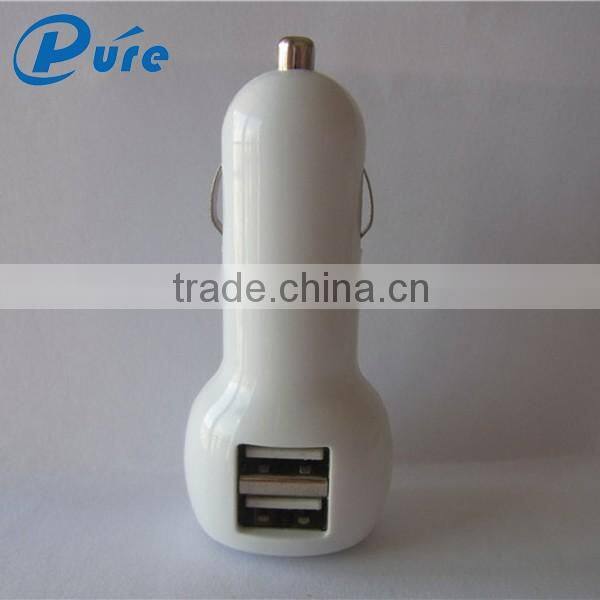 2016 newest design 5V 2.1A dual usb car charger factory car accessories shenzhen pure technology