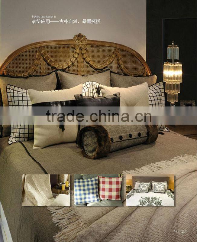 Greige Linen Cotton Blend Fabric For Home Textile