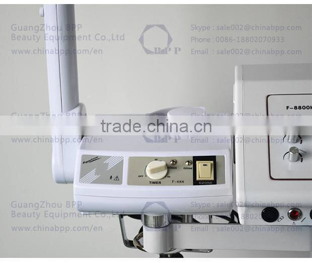 Hot selling 11 in1 multifunction skin analyzer magnifier+ultrasonic+skin polishing machine