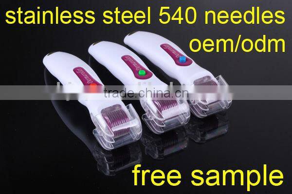 rechargeable microneedle therapy system with dns 540 stainless steel needles