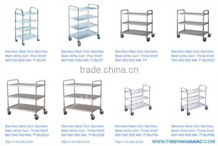 2017 TWOTHOUSAND Hot Carts With Wheels TT-BU105B Two Shelf Stainless Steel Meat Cart