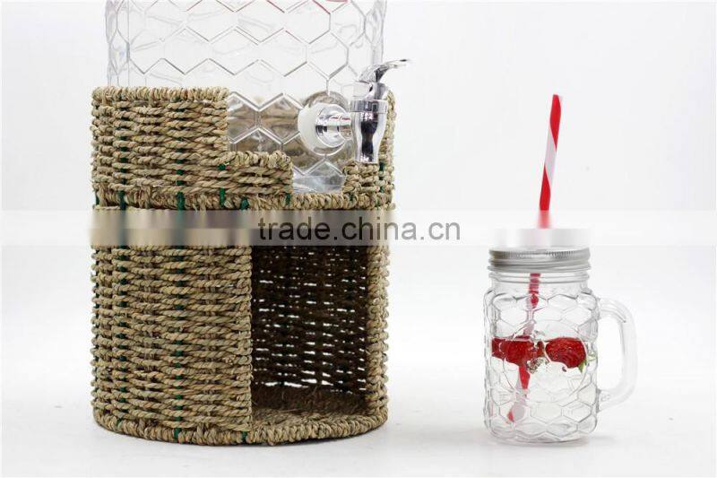 6L drink glass dispenser grass base
