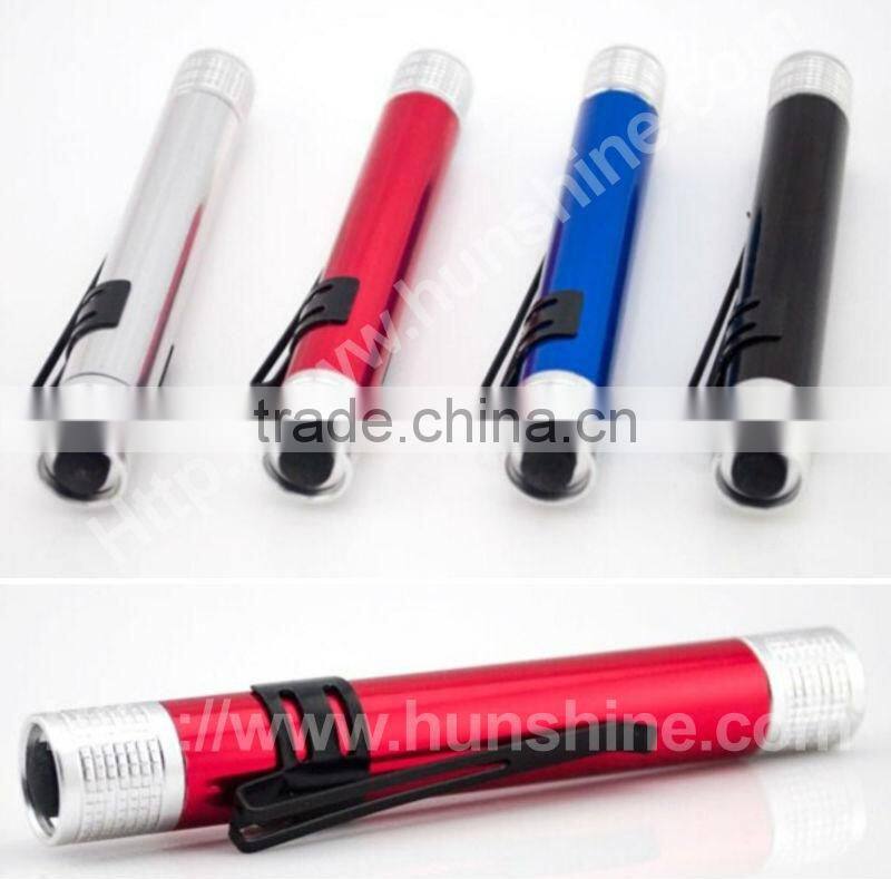 aluminium alloy AAA battery mini promotional pen with led light