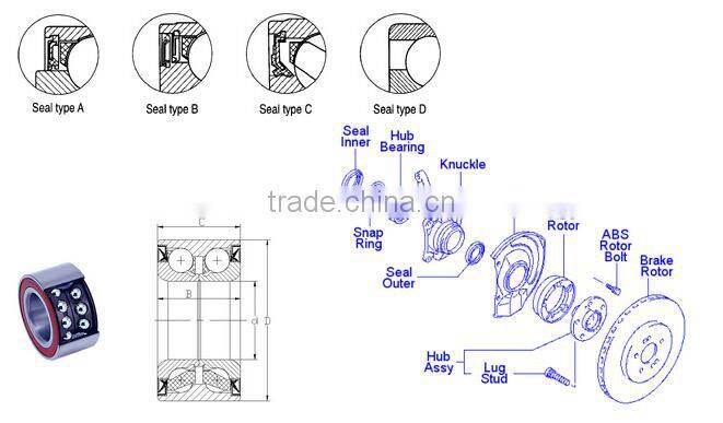 Auto Wheel Bearing 805231 Hub Wheel Bearing DAC34640037 Size 34x64x37