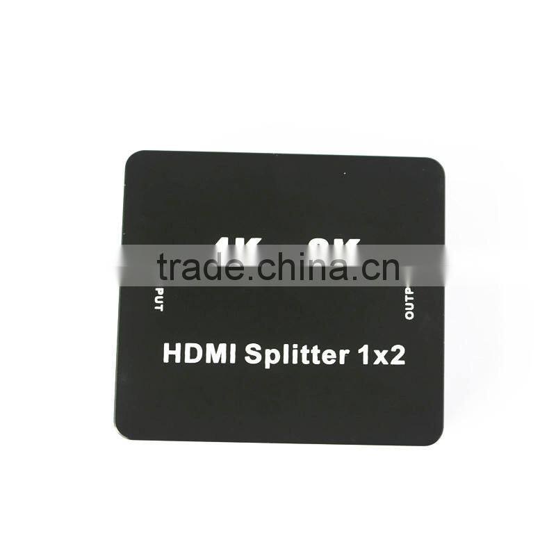 4K*2K MINI HDMI Splitter 1x2 ,1.4V HDMI splitter support 3D 2 in 1 out