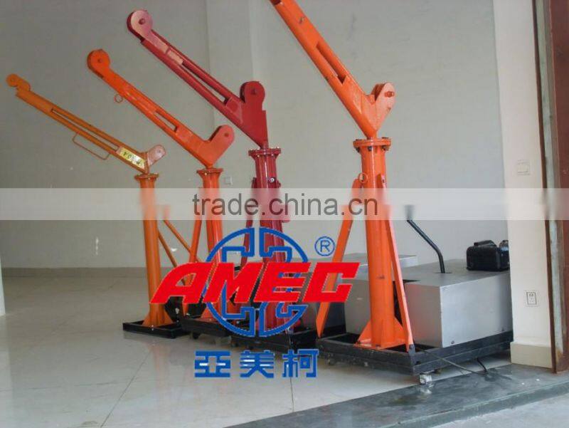 AMEC 1000kgs construction mini portable crane small crane with diesel engine