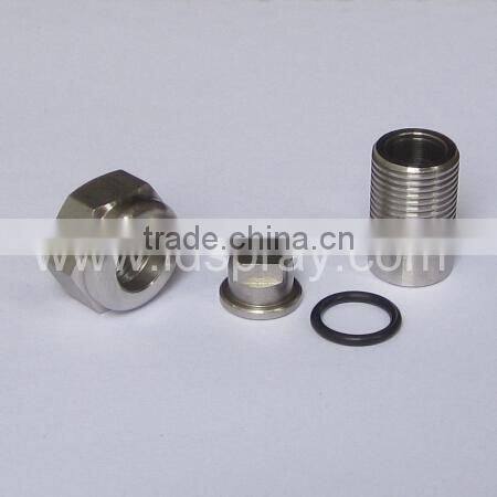 Three-parts quick install flat fan spray jet nozzle