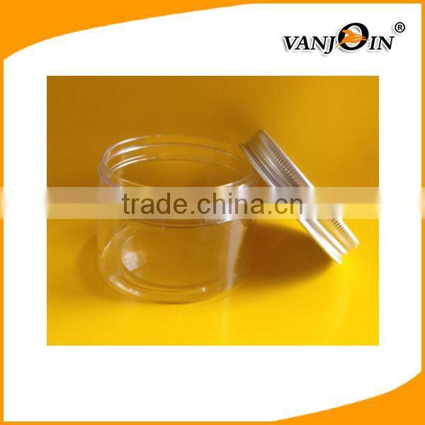 Empty custom made face cream use 100ml 150ml clear plastic cosmetic jars