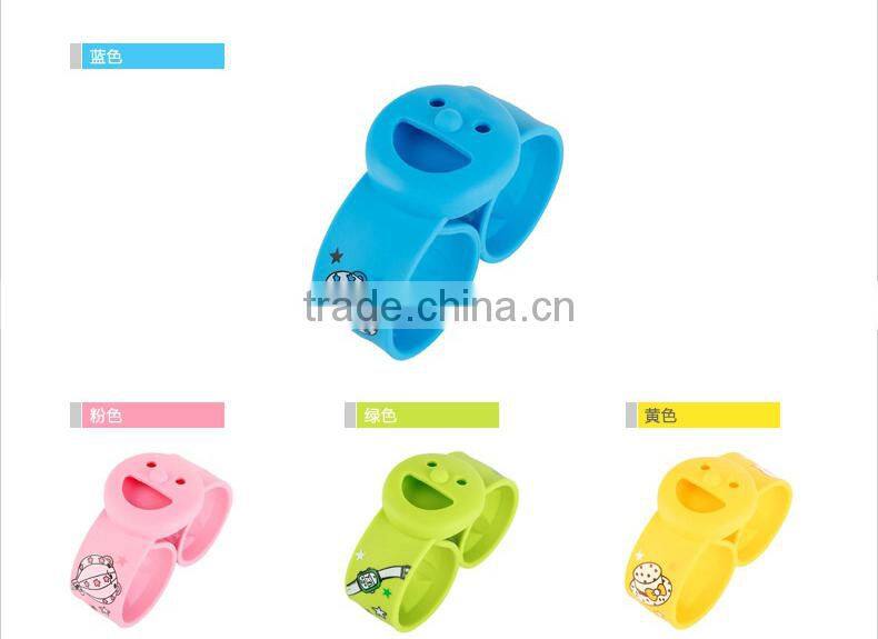 third generation smiling face bracelet mosquito repellent--pink