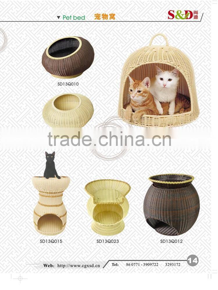 S&D A Bullish decorative pumpkin shape rattan handcrafts durable wicker Christmas gift Basket Empty for Christmas Gift