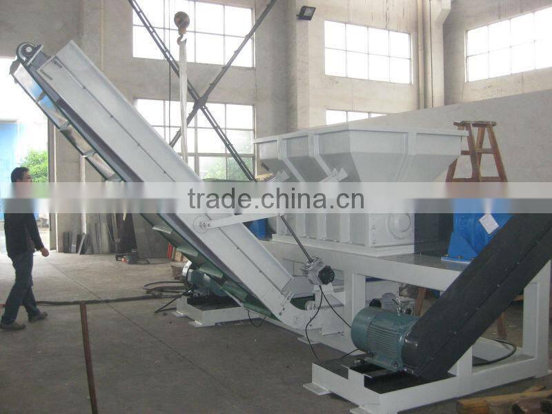 waste plastic double shaft shredder