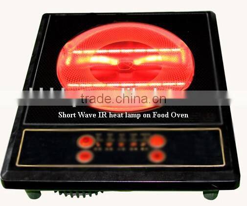 Heat lamp for oven with temperature control