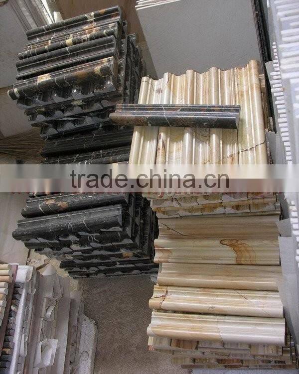 NEW BLACK AND GOLD ( MICHAEL ANGELO) MARBLE CHAIR RAIL MOLDING