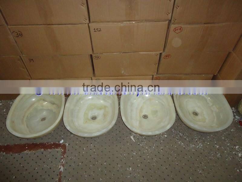 Top Quality PURE WHITE ONYX OVAL SHAPED SINKS AND BASINS