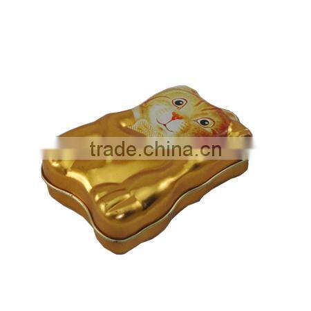 cat shape film tin box