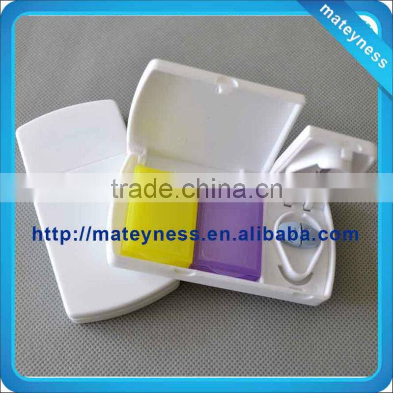 Two Case Pill Box with Cutter