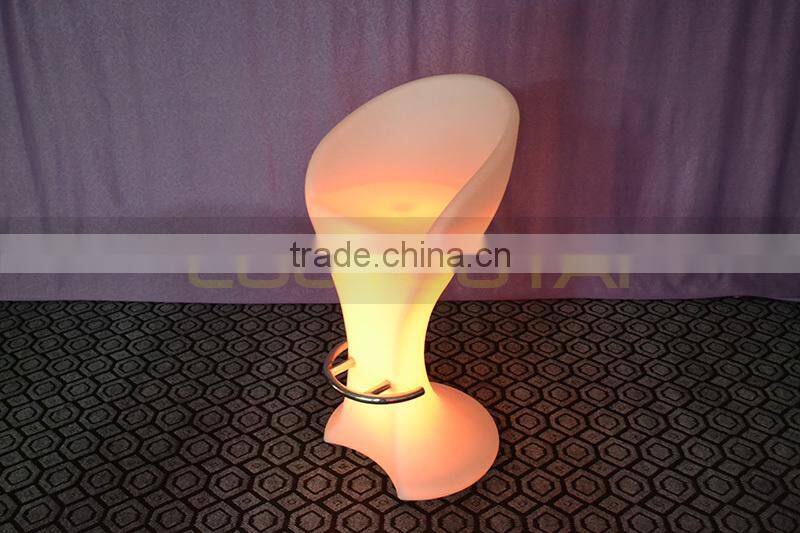 2015 New design modern 42'' high-grade led bar stool high back wing chair LED light stool chair LTT-BS04