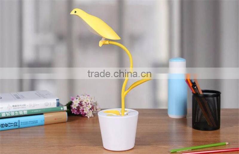 Simple Free Bird Lamp LED small table lamp bedroom bedside Foldable USB Rechargeable Lamps