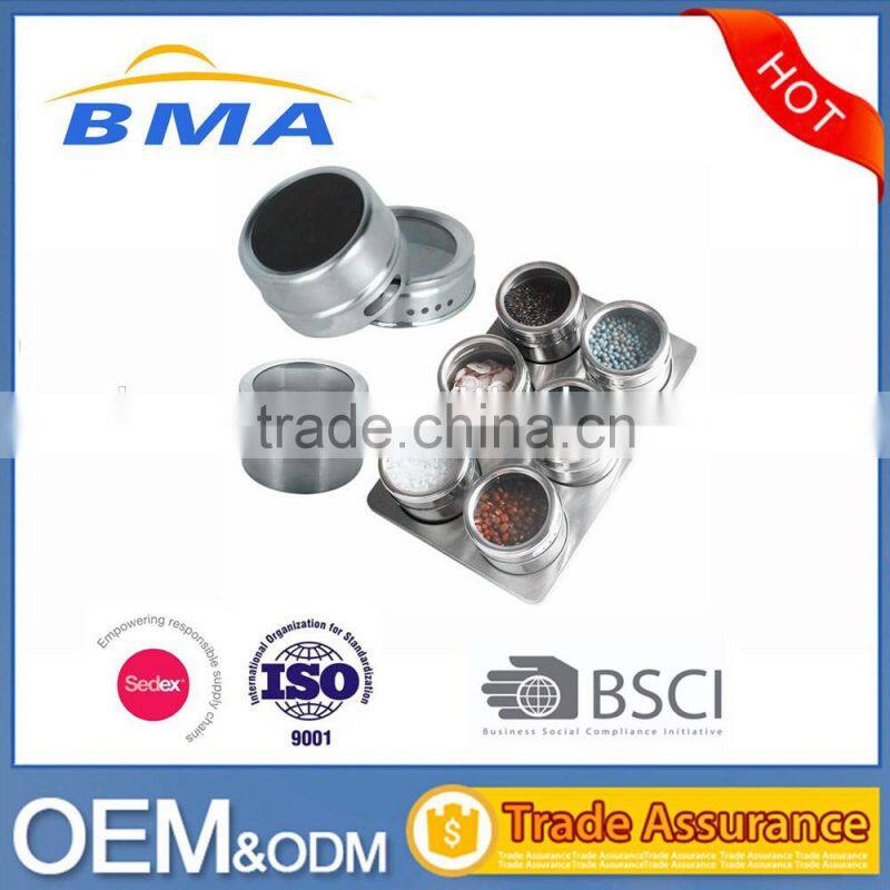 China Factory directly Wholesale Magnetic Spice 4 Jar Set Spice Holder