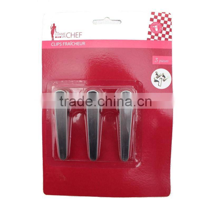 3PC big metal kitchen seal bag clips