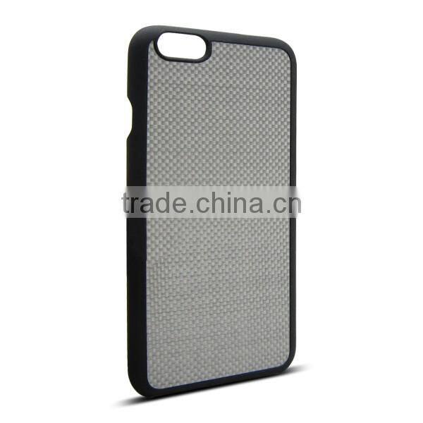 Paint PC bottom + silver carbon fiber protective cover for iPhone 6 carbon fiber case