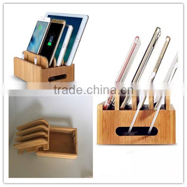 Personalized Desktop Mobile Phone Charging Bracket, Creative Wooden Storage Box