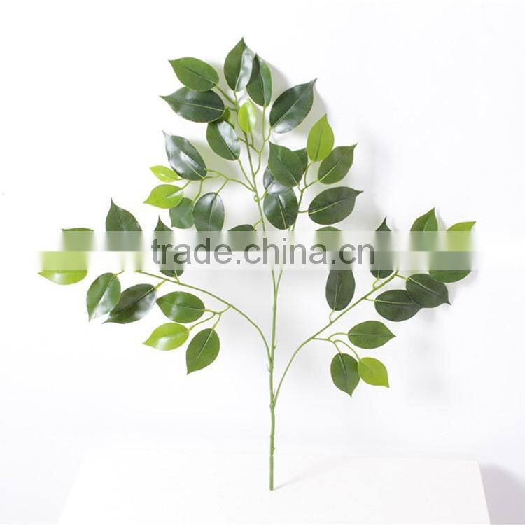 2016 wholesale artificial leaves white banyan artificial leaves for decoration artificial big green leaves