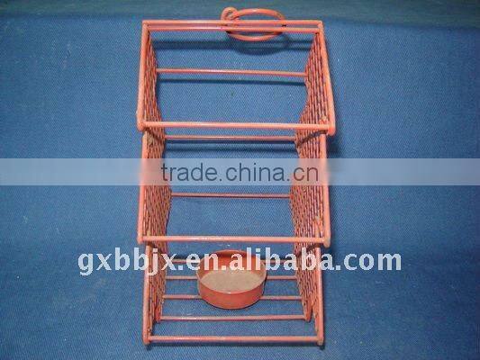 Red wire Christmas tree decorative candle holders