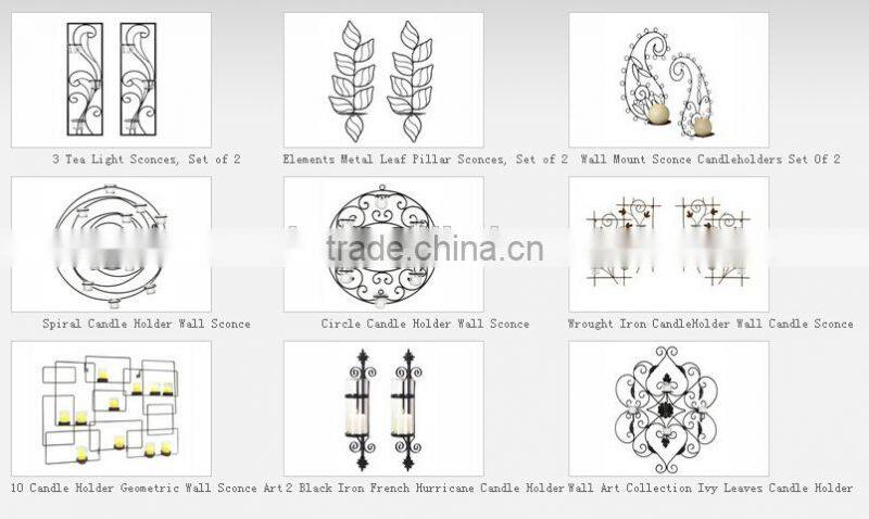 Iron Candlestick Ivy Leaves Tea light Candle holder