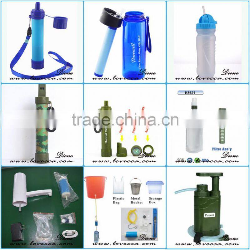 Personal emergency water filter straw ,water filter purifier for outdoor drinking