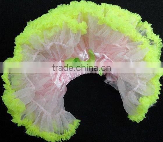 Petticoats ribbon dresses tutu pettiskirts with ribbon satin multicolor no moq