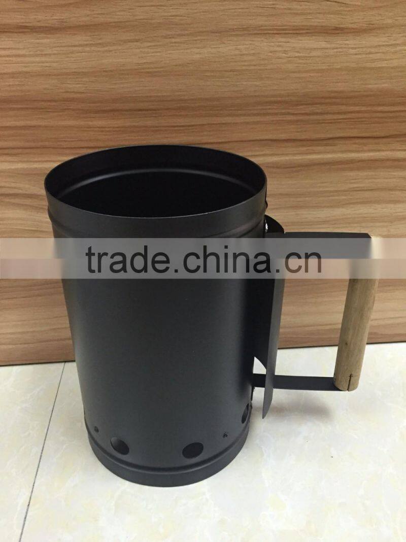 Good Helper Outdoor BBQ Chimney Charcoal Fire Starter with Wooden Handle