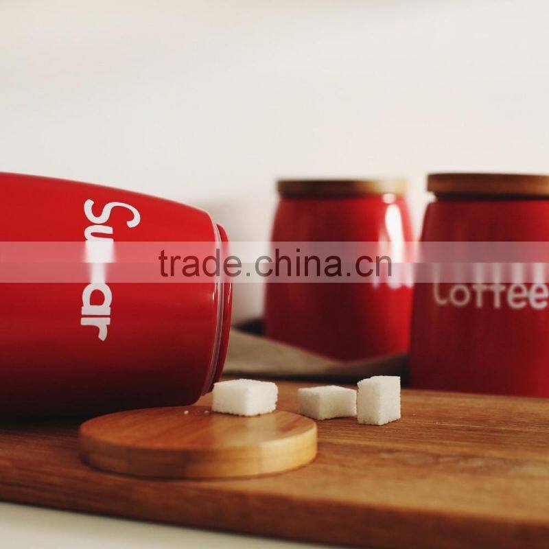 Home Decorative Metal Sealed Coffee Tea Sugar Canister Kitchen Tin Jar