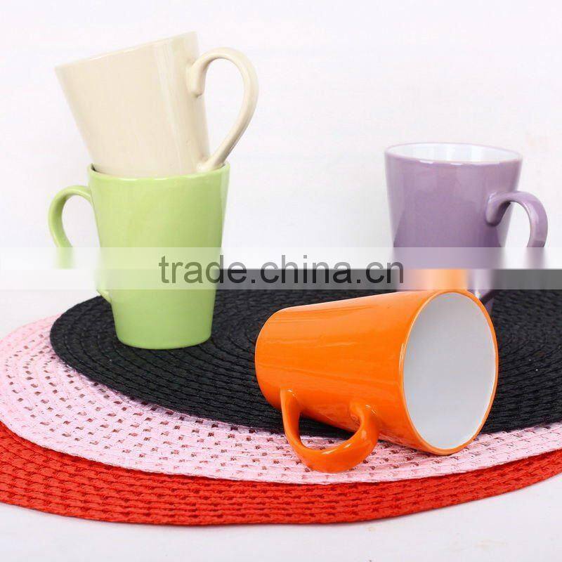 red round Paper straw tablemat for dinner sets