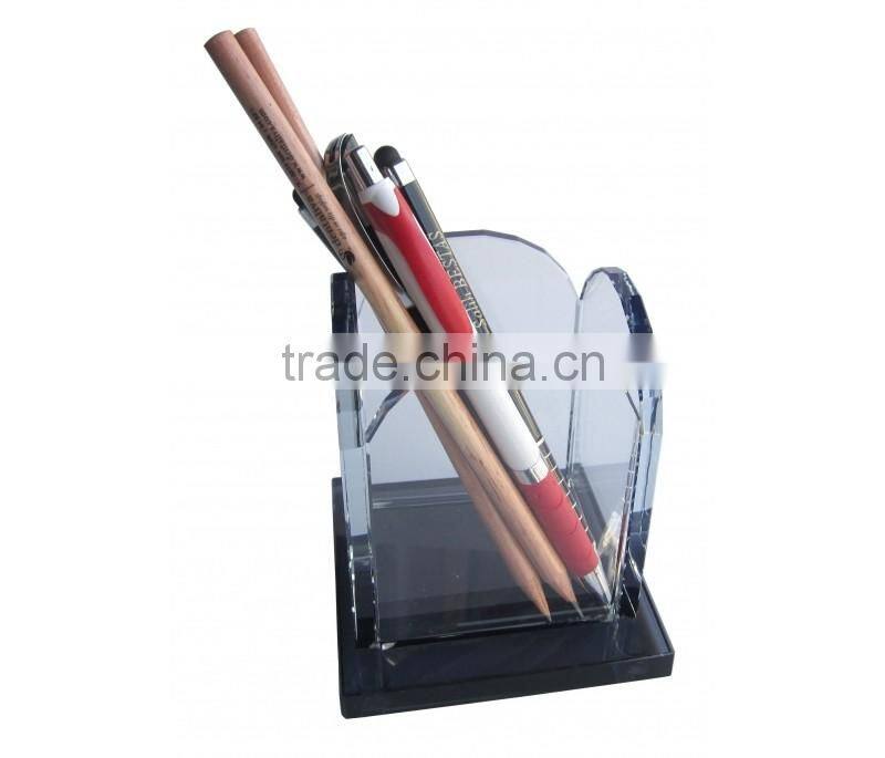 JINGYAGE Office Table Set Crystal Simple Transparent Pen Holder Set