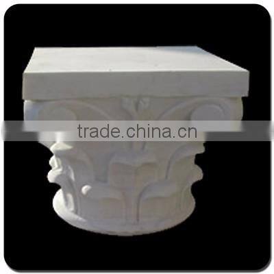 Hand carving composite order roman marble column cap