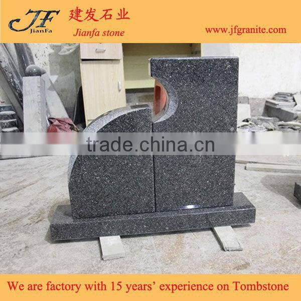 Chinese Green Granite Headstones Simple Design