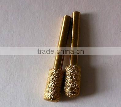 Vacuum brazed diamond mini engraving abrasive burrs