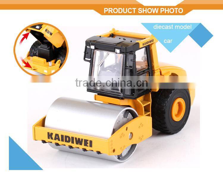 1:50 Single Drum Roller Road Diecast Part Model Engines Die Cast Model Car for Kids