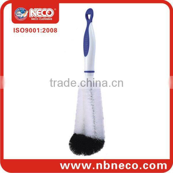 Multifunctional plastic bottle brush