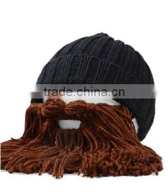 Novelty Face Warmer Mask party Beard Beanies Knitted Crochet Mustache Hat