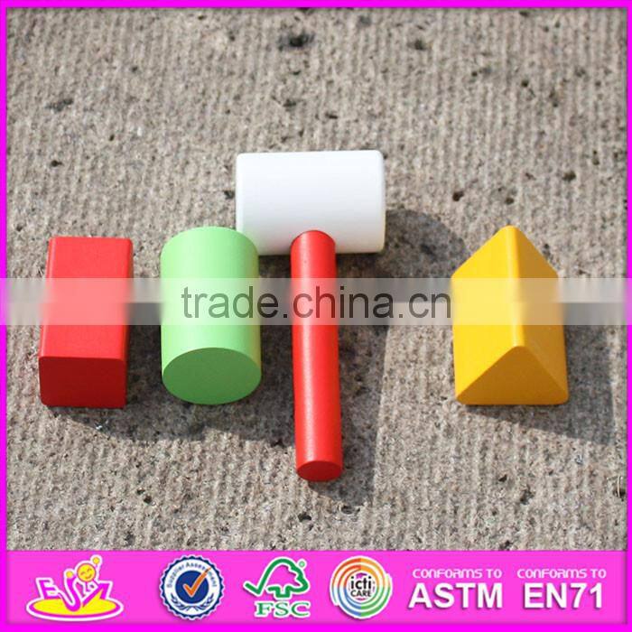 2016 new design baby toy wooden pounding bench W11G026