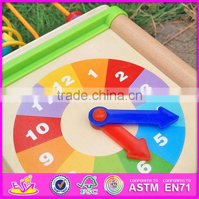 Multi-function bead maze wooden educational toys for toddlers W11B123-S