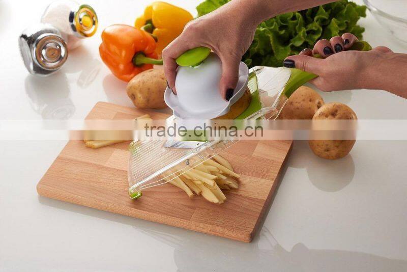 The Professional Mandoline Slicer Cutter Grater Steel V-Blade Guard Fruit Fries Cook