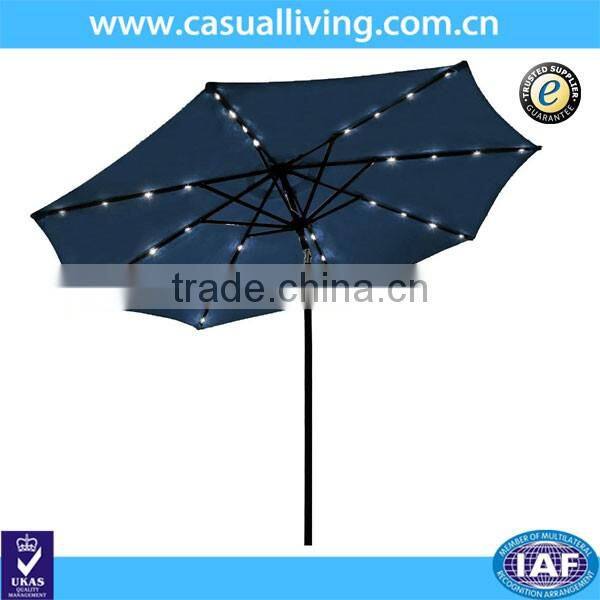 9ft Patio Solar Umbrella W/Tilt And Crank