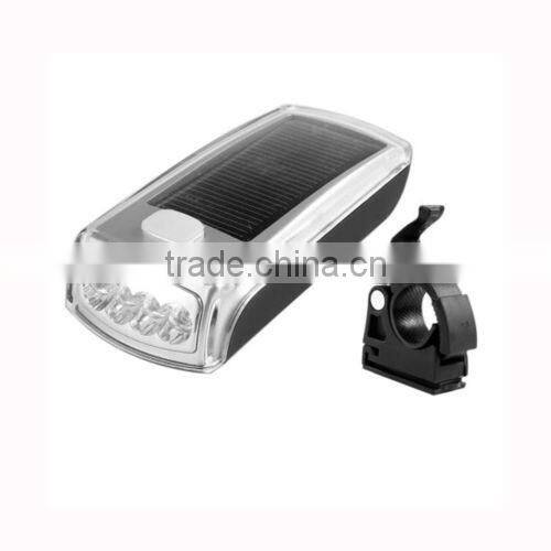 Fashion Rechargeable New 4 LED Bicycle Cycling Solar Headlight Front Head Lights
