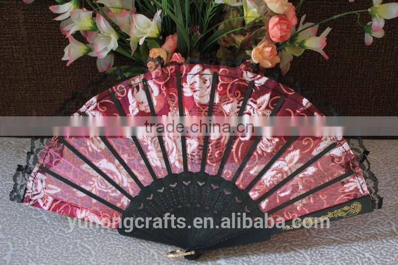 High quality wedding plastic lace fan