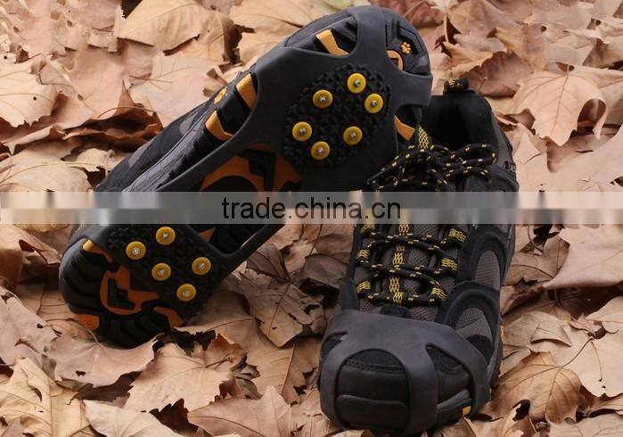 Anti-slip silicone rubber snow spikes for winter boots ice crampons
